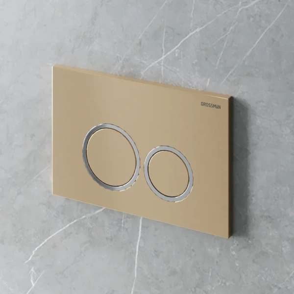 клавиша для инсталляции grossman galaxy 700.k31.01.310.310 для унитаза, пластик, золото матовое