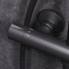 комплект душевого уголка с душевой системой и аксессуарами am.pm gem s 120x90 wk93es профиль черный матовый стекло прозрачное