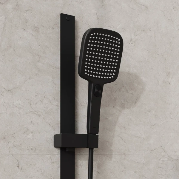 лейка для душа iddis esper esp3fbsi18 квадратная, черная матовая