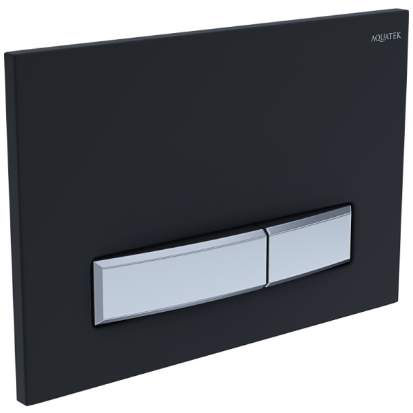 клавиша смыва aquatek slim kdi-0000026 черная матовая никель