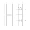 шкаф пенал belbagno etna 40 l подвесной etna-1500-2a-sc-wo-p-l светло коричневый/rovere bianco