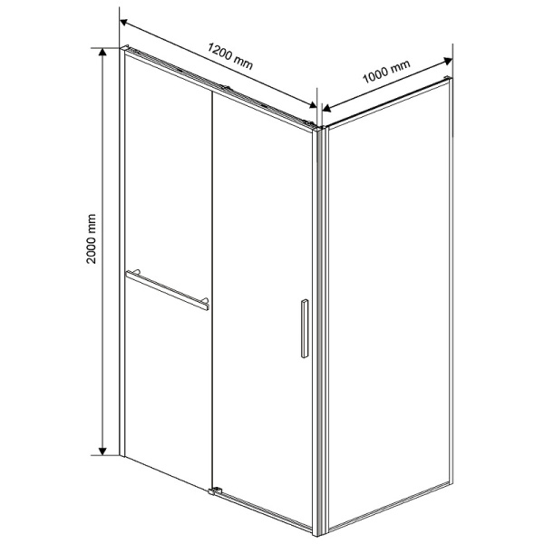 душевой уголок vincea slim soft 120x100 vsr-1ss1012clgm профиль вороненая сталь, стекло прозрачное