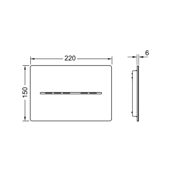 кнопка смыва tece tecesolid белый глянец 9240452 для инсталляции, бесконтактная, питание от сети 12 в, белый глянец