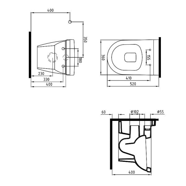 унитаз подвесной bien orion orka052amvp0w3000 с сиденьем микролифт, цвет белый