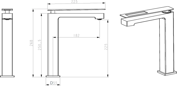 смеситель для раковины boheme q 142-br черный матовый красный смеситель для раковины boheme q 142-br черный матовый красный