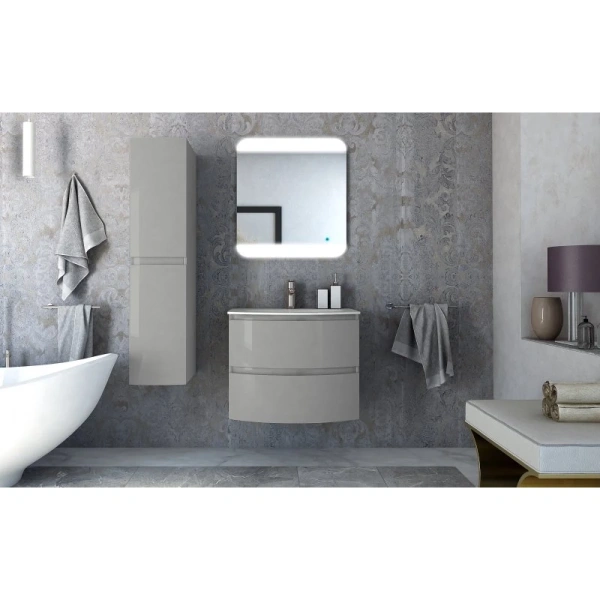 тумба под раковину cezares vague 69 54854 подвесная grigio lucido