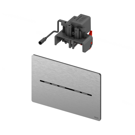 кнопка смыва tece tecesolid 9240464 для инсталляции, бесконтактная, питание от батареи 6 в, нержавеющая сталь