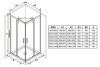 душевая дверь ravak blix slim blsrv2k-120 x1xmg0300z1 профиль черный матовый стекло transparent