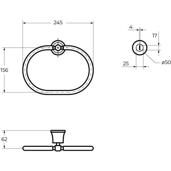 Полотенцедержатель Art&Max LIBERTY CZR-F-8985