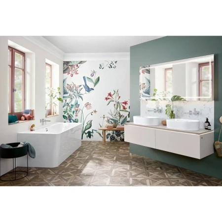 раковина villeroy & boch collaro 4a1956r1 накладная, 56x36 см, альпийский белый с покрытием ceramicplus