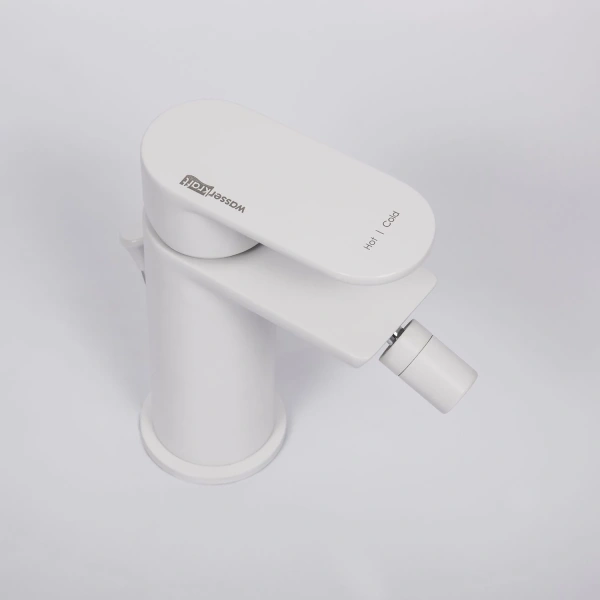 смеситель wasserkraft mindel 8500 8506 для биде, с донным клапаном, белый матовый смеситель wasserkraft mindel 8500 8506 для биде, с донным клапаном, белый матовый