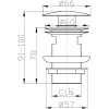 донный клапан belbagno bb-sat-crm click-clack, хром