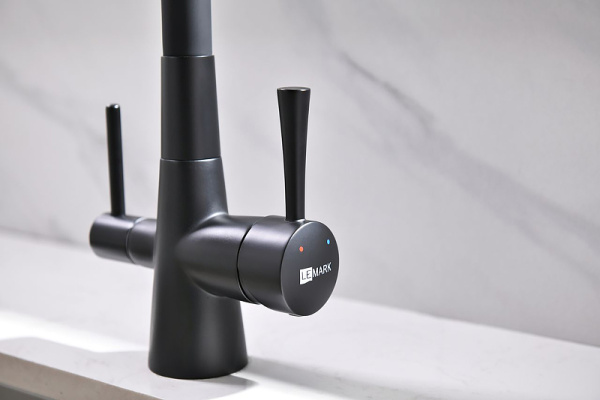 смеситель для кухни lemark comfort lm3075bl черный