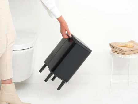 мусорное ведро brabantia bo hi 227141 7 л, матовое черное