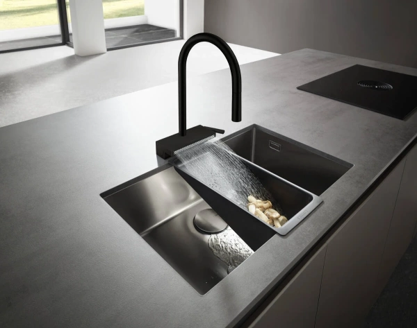 смеситель для кухни hansgrohe aquno select m81 73831800, сталь