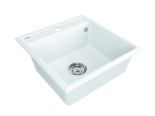 кухонная мойка paulmark stepia 50 pm115051-wh, цвет белый.
