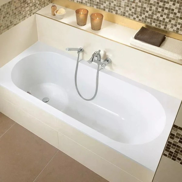 квариловая ванна villeroy & boch libra ubq180lib2v-01 180x80 см, встраиваемая, цвет альпийский белый, на ножках
