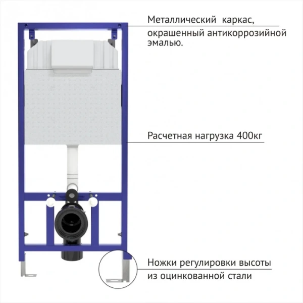 инсталляция для унитаза berges novum l6 040216 с кнопкой смыва, черный глянец