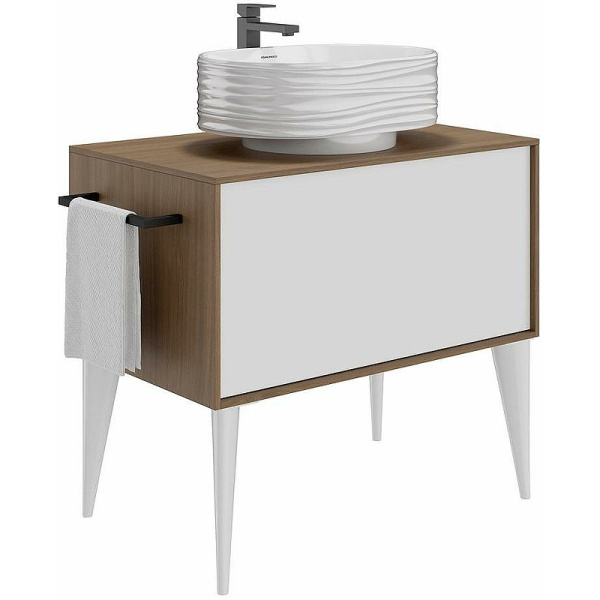 раковина kerama marazzi artbasin sabbia 50 sa.wb.50\wht белая глянцевая