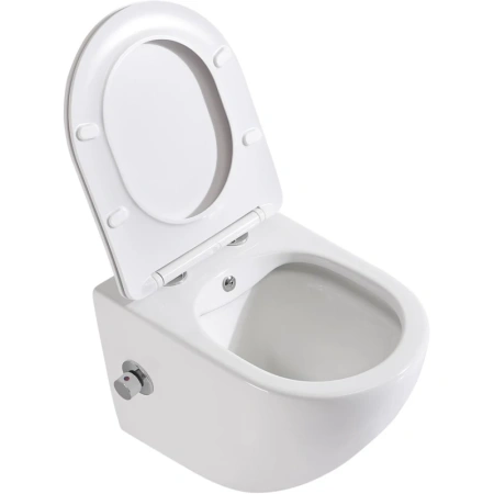 унитаз биде подвесной belbagno uno bb3105chr-bs/sc, с сиденьем микролифт, цвет белый