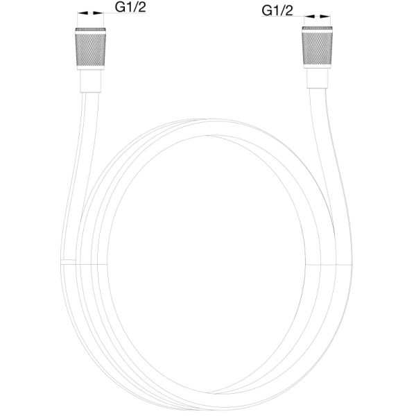 душевой шланг wonzon & woghand ww-rg01-1800-mb 180 см, черный матовый