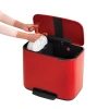 мусорное ведро brabantia pedal bin bo pedal bin 121166 23 + 11 л