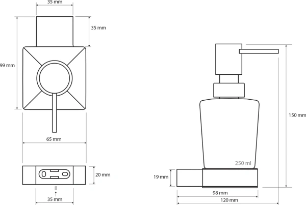 Дозатор для мыла Bemeta Nero 135009040
