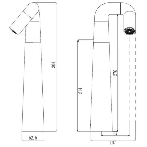 смеситель для раковины haiba hb11813-7 черный матовый