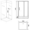 душевая кабина grossman 100х90 gr266 без гидромассажа