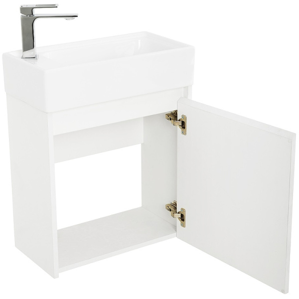тумба под раковину belbagno kraft mini-500/260-1a-so-bo-r, цвет белый.