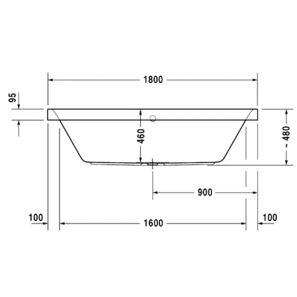 акриловая ванна duravit happy d.2 180x80 (700314)