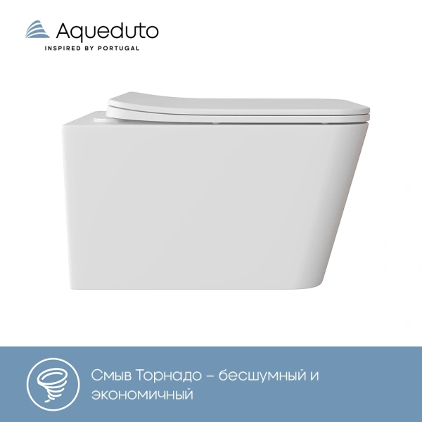 унитаз aqueduto macio tornado mact2120 подвесной, безободковый, смыв торнадо, сиденье с микролифтом, 52х37 см, белый матовый унитаз aqueduto macio tornado mact2120 подвесной, безободковый, смыв торнадо, сиденье с микролифтом, 52х37 см, белый матовый