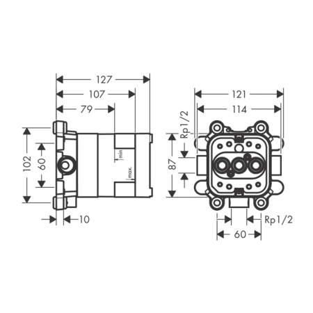 внутренняя часть 1/2" axor showersolutions 35361180