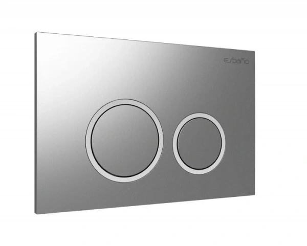 кнопка смыва для инсталляции esbano esinkrg11gm для унитаза, абс-пластик, цвет матовая оружейная сталь