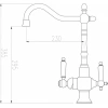 смеситель для кухни zorg clean water zr 336 yf-50