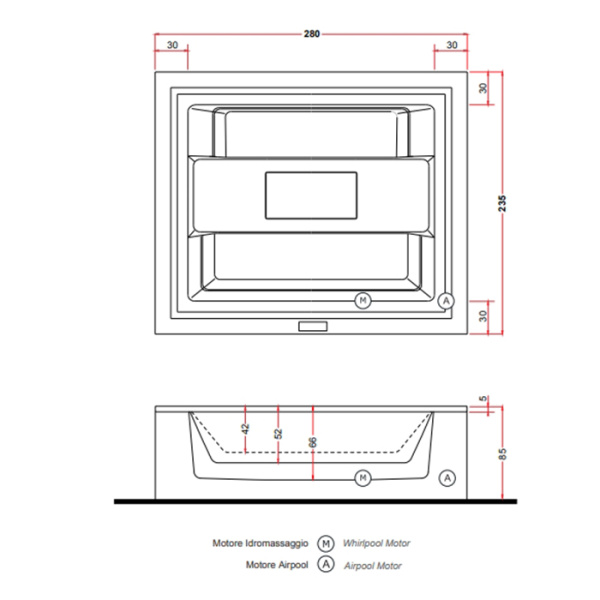 минибассейн gruppo treesse zen v202hxbnb22000si 280x235xh85см., комплектация pro, фронт панель, нагреватель 3kw, хромотерапия 1, белый