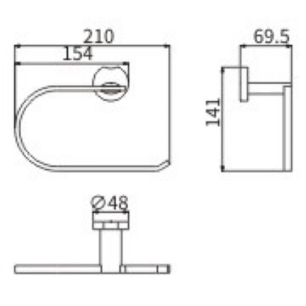 Держатель бумажных полотенец CeramaLux Loft 53906 Хром