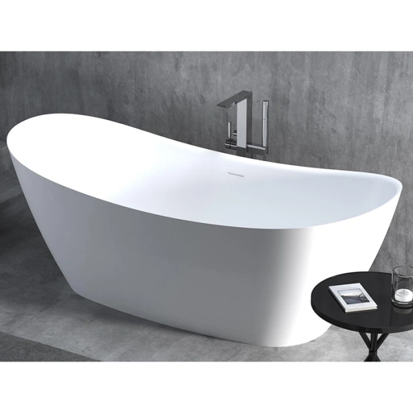 ванна отдельностоящая 185х81 cм salini noemi 101811g, s-sense, цвет: белый глянцевый