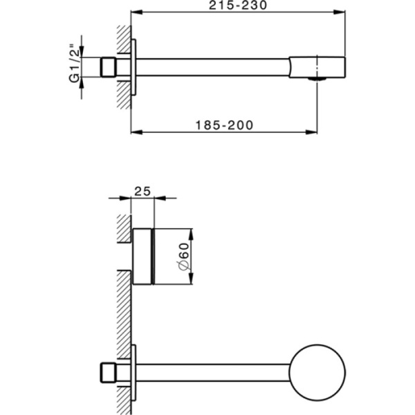смеситель для раковины без донного клапана cisal slim sm01351040