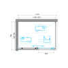душевой уголок belbagno uno 120x80 uno-195-ah-1-120/80-c-nero профиль черный матовый стекло прозрачное