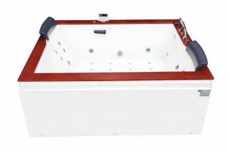 акриловая ванна gemy g9052 ii k r 186x151 см, гидромассажная, цвет белый