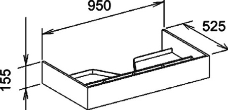 тумба под раковину keuco edition 300 эбано 95 см 30382 002400