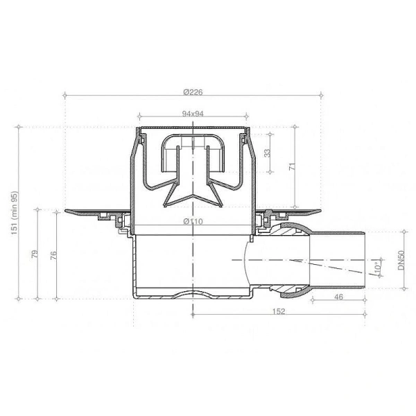 трап для душа pestan confluo standard 10x10 dry 1 mask gold 13000169