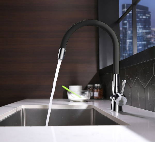 смеситель для кухни lemark comfort lm3075c хром черный