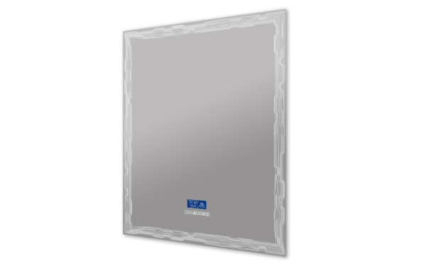 зеркало cezares 90 45063 с подсветкой с сенсорным выключателем touch system, с подогревом, с радио и датчиком температуры
