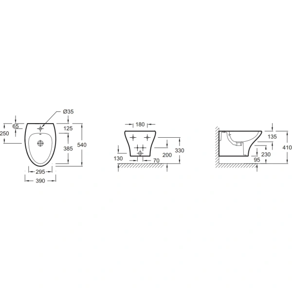 биде подвесное jacob delafon nouvelle vague emd0002-00