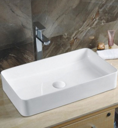 раковина в ванную накладная 60 см ceramalux 9396 белая