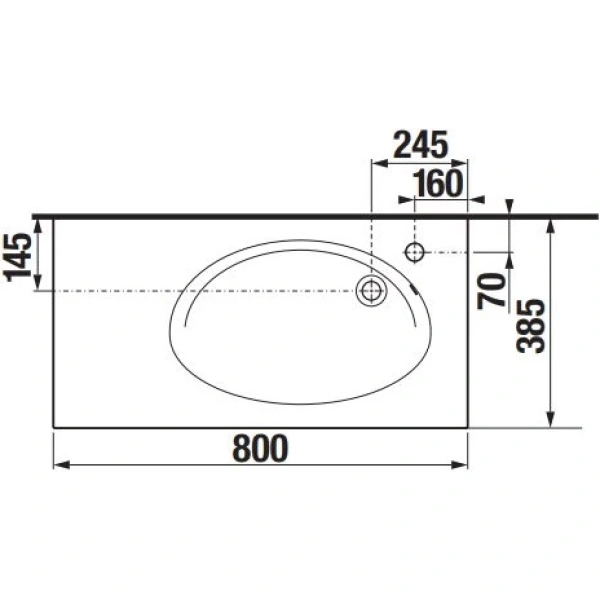 раковина 80x38,5 см roca etna 32700a000