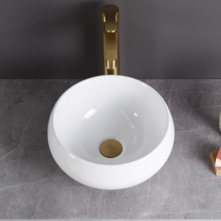 раковина belbagno bb1114 накладная ø30 см, белая