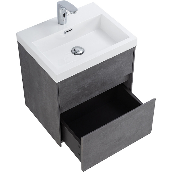 тумба для раковины belbagno pietra mini-500as-2c-so-scm, подвесная, цвет stucco cemento
